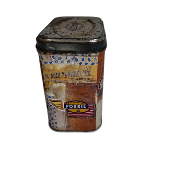 FOSSIL Tin Can Watch Empty Authentic Genuine Fossil 1999 w/ Accessories - Picture 13 of 14